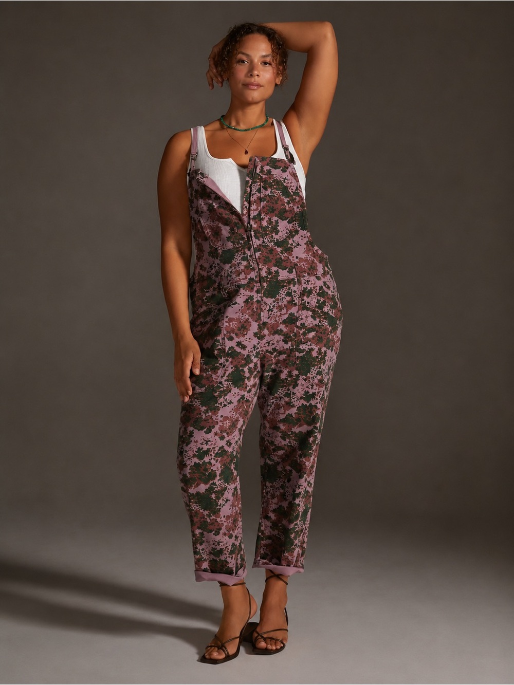 Anthropologie Pilcro | Pink & Olive Camo Painters Overalls ~ US 27 - Picture 6 of 13